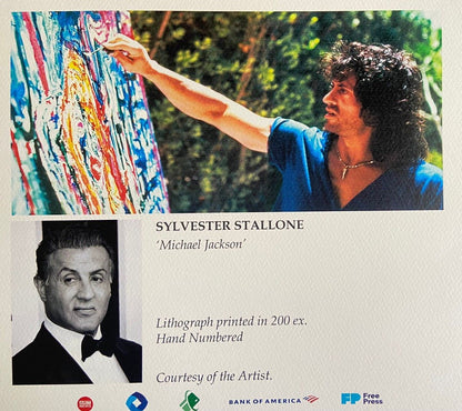 Sylvester Stallone 'Michael Jackson' Lithograph (Pierce Brosnan Johnny Depp)