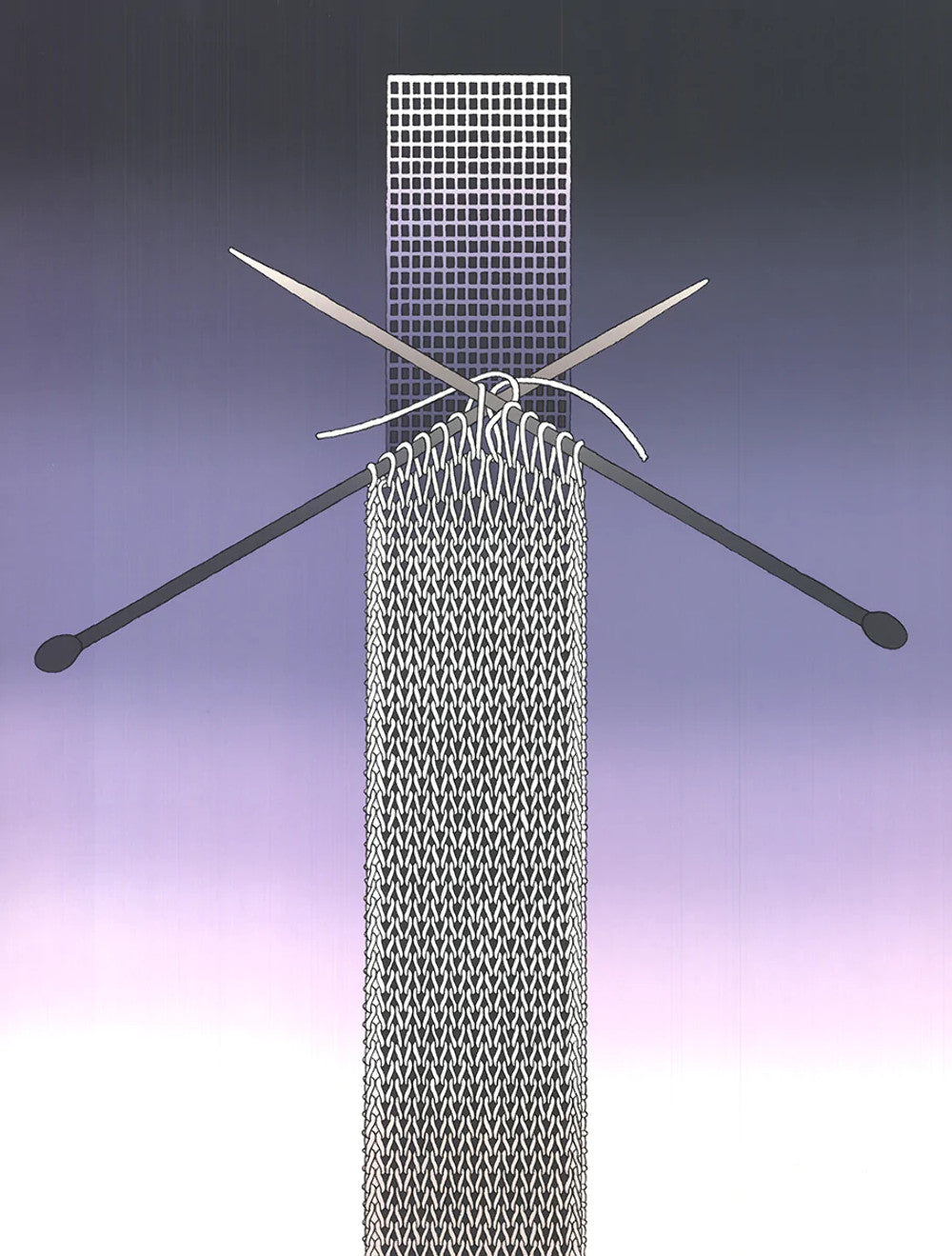 Michel Granger Galerie Marquet " Serigraph Surrealism Purple Sil