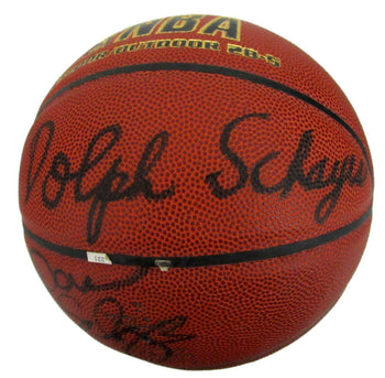 Dolph & Danny Schayes Dual-Signed Spalding Nba