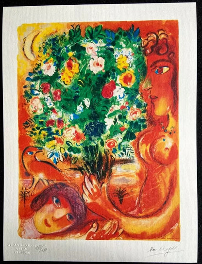 Marc Chagall Lithograph Coa Hand Numbered Signed Limited