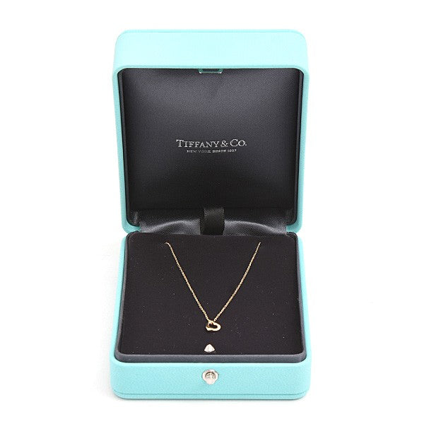 Tiffany & Co. Open Heart Pendant Necklace 7Mm Petite Yellow Gold 750Yg