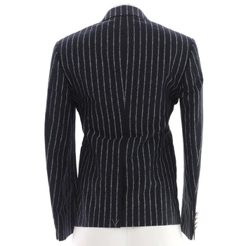 Louis Vuitton Women'S Single Breasted Blazer Pinstripe Cotton