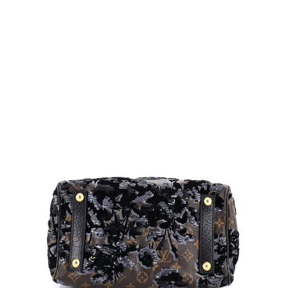 Louis Vuitton Speedy 30 Fleur de Jais Monogram Canvas Handbag