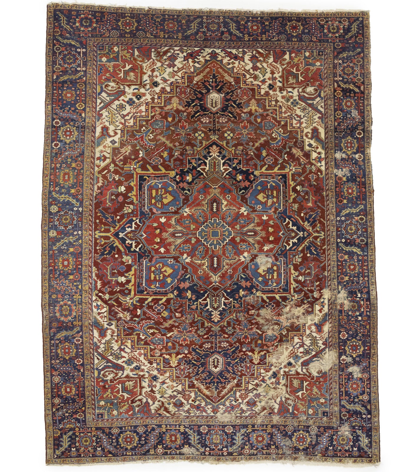 Semi-Antique Hand-Knotted Oriental Rug Large Red