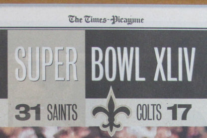 The Times Picayune Newspaper Saints Super Bowl