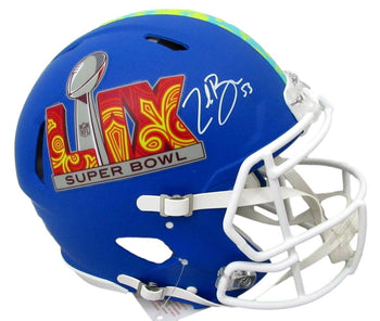 Zack Baun Signed Blue Full Size Authentic Sb Lix Helmet Eagles Beckett 198921