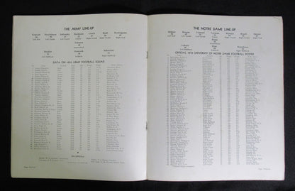 12/2/1933 Army Vs. Notre Dame College Program 185834