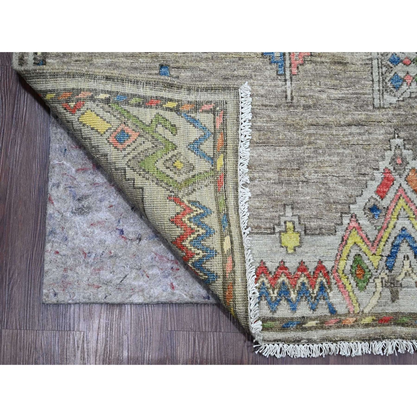 Rug 9'1"x11'5" Gray Moroccan Berber Influence Wool Hand Knotted Oriental