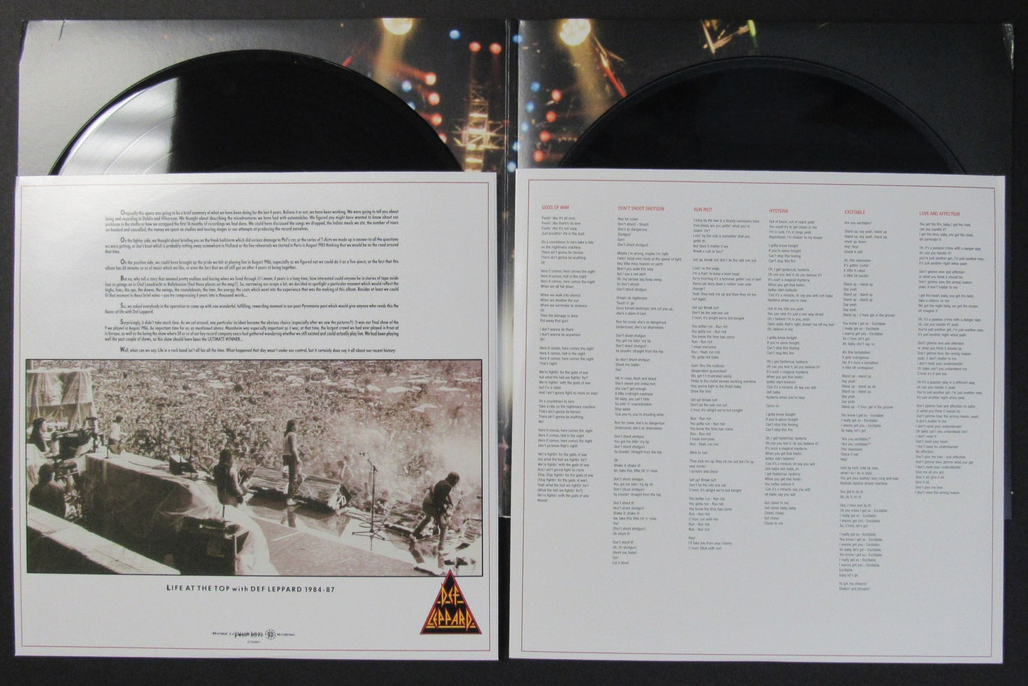 Def Leppard Joe Elliott/Phil Collen Dual-Signed Album "Hysteria" Jsa 200728