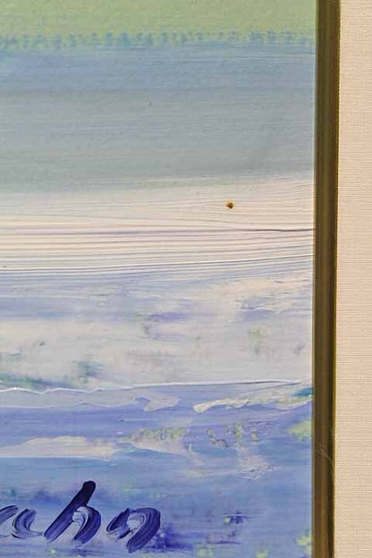 Victor Spahn Horses in Waves Original Mixed Media Signed COA Framed Large