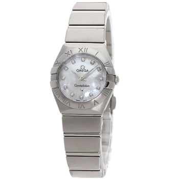 OMEGA Constellation 12P Diamond Stainless Watches 123.10.24.60.55.001 Blush