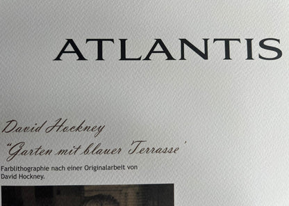 David Hockney Lithograph Coa Signed Op Limited Edition 180