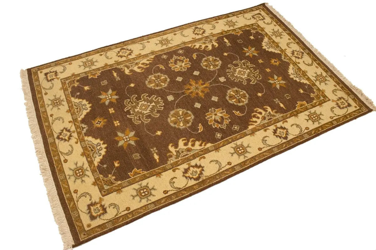 4x6 Hand-Knotted Sumak Floral Wool Rug Oriental Foyer Farmhouse Decor Carpet