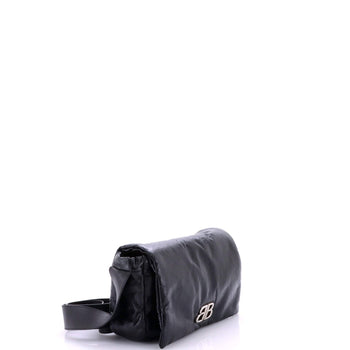 Balenciaga Monaco Messenger Flap Bag Leather Small