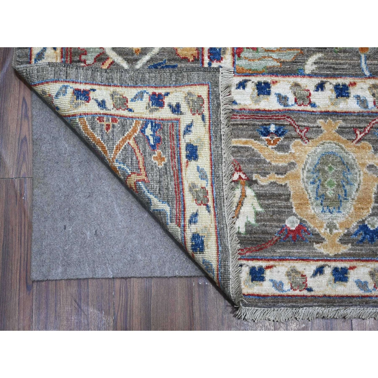 8'1"X10' Gray Aryana Ziegler Mahal Hand Knotted Shiny Wool Oriental Rug