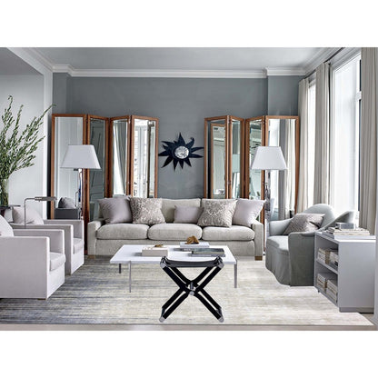 10'1"X14'2" Gray Pure Wool Hand Knotted Modern Ombre Design Rug
