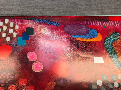 Robert Natkin Untitled " Poster Abstract Multicolor, Red