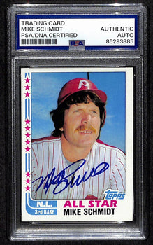 Mike Schmidt Hof Signed/Autographed 1982 Topps