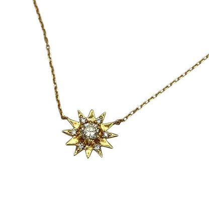 Star Jewelry Star Motif Yellow Diamond Necklace K18 Yellow Diamond