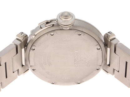 Cartier Pasha C Big Date W31053M7 Black Automatic, Serviced And Polished