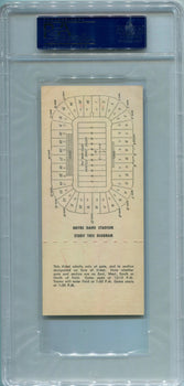1947 Army Vs. Notre Dame November 8. Notre Dame Stadium Full Game Ticket Psa 7