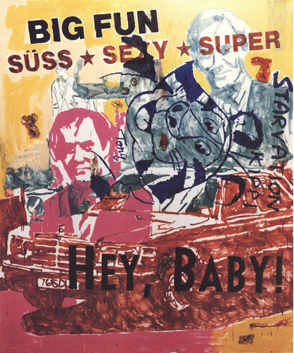 Martin Kippenberger Hey Baby! " Offset Lithograph Pop Art Multi