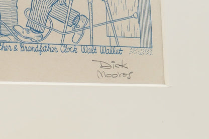 Dick Moores "Gasoline Alley" Ed100 Comic Art Print Signed In  Pencil Framed