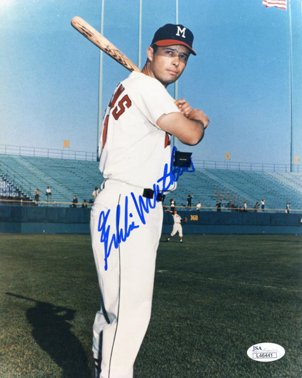 Eddie Mathews Autographed 8X10 Photo (Jsa)