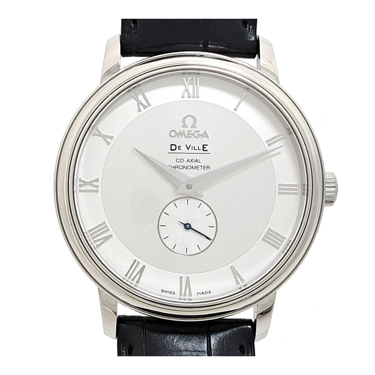 Omega Deville Prestige Coaxial 4813.30.01 White Men'S Used Watch #71014