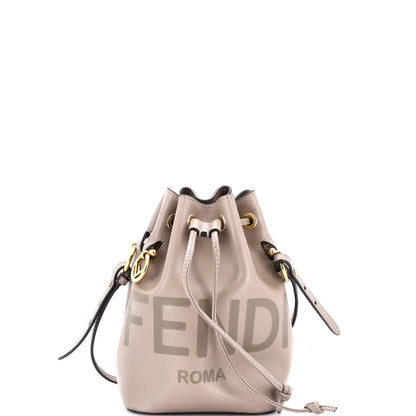 Fendi Logo Mon Tresor Bucket Bag Leather Mini
