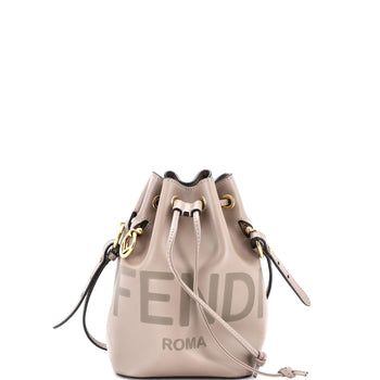 Fendi Logo Mon Tresor Bucket Bag Leather Mini