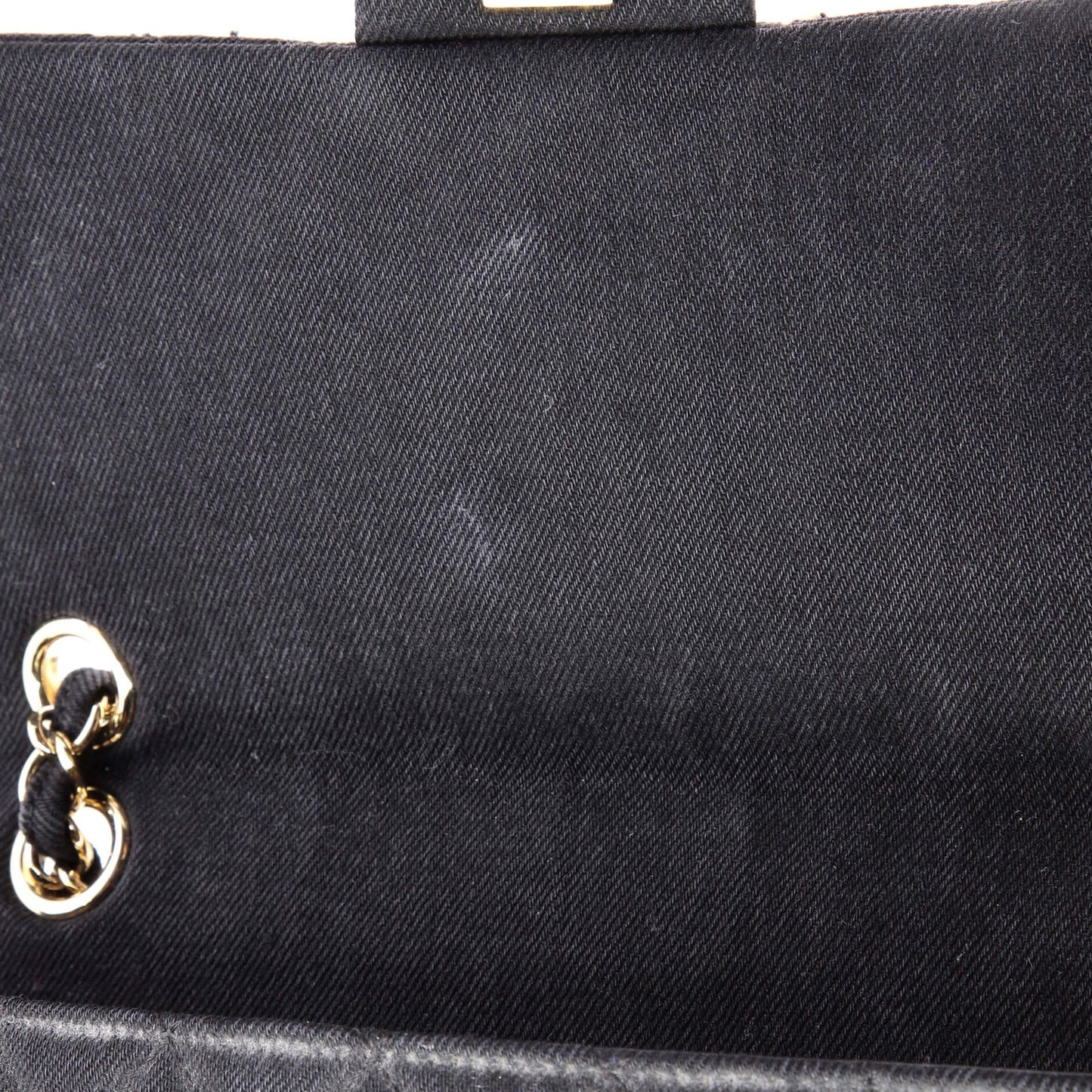 Chanel Classic Single Flap Bag Braided Quilted Denim Medium