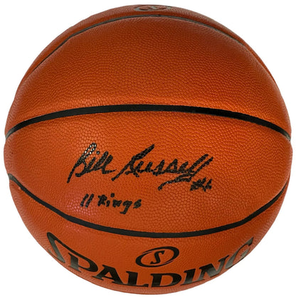 Bill Russell Autographed 11 Rings Hybrid Basketball (Jsa)
