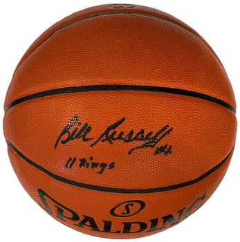 Bill Russell Autographed 11 Rings Hybrid Basketball (Jsa)