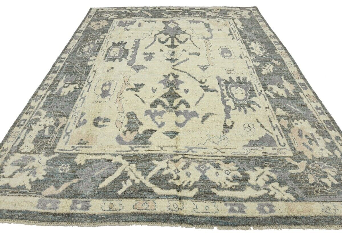 8X10 Ft Oushak Peshawar Oriental Rug Floral