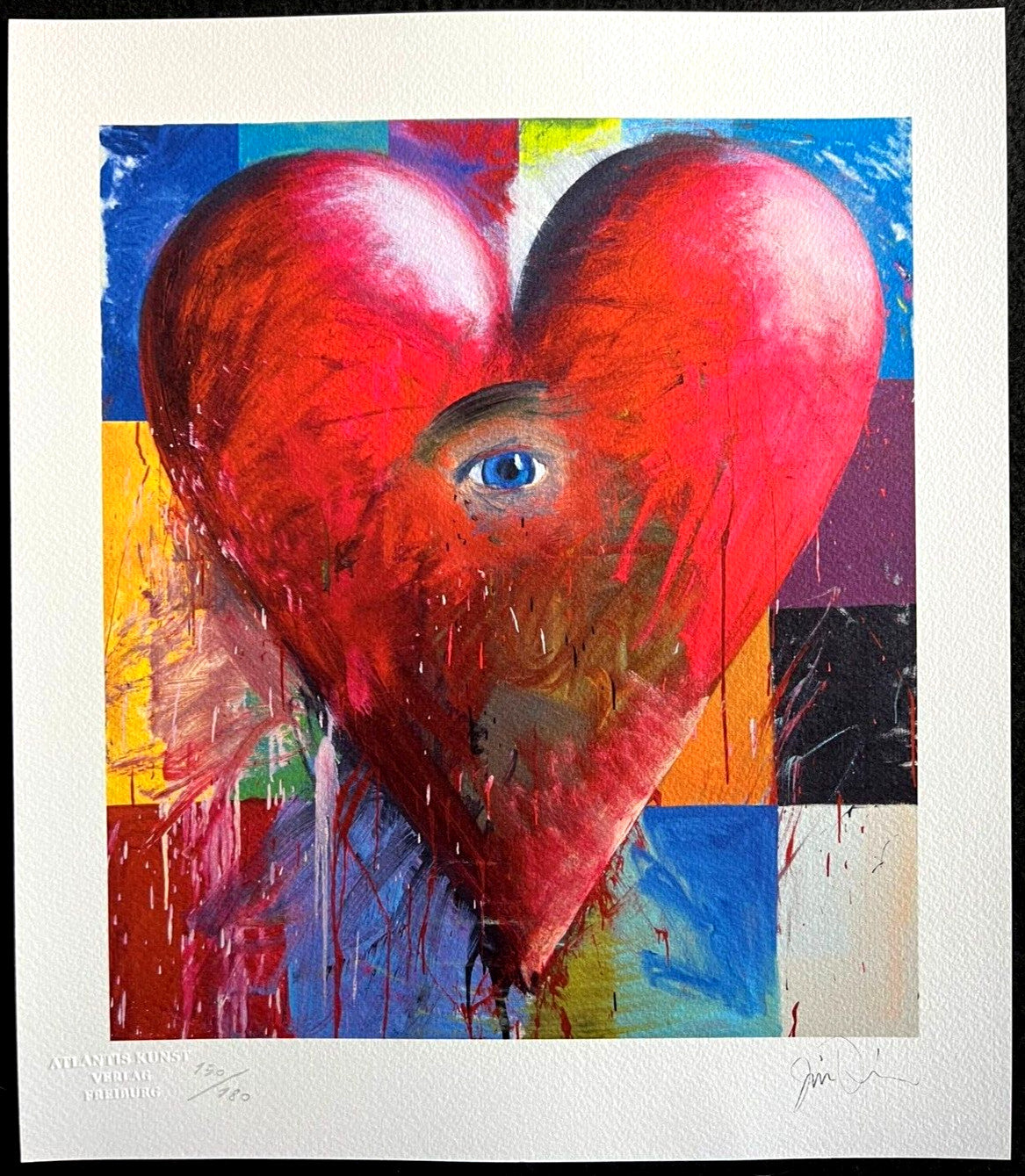 Jim Dine Lithograph Certified Coa Signed In Pen Numbered In Pencil 180