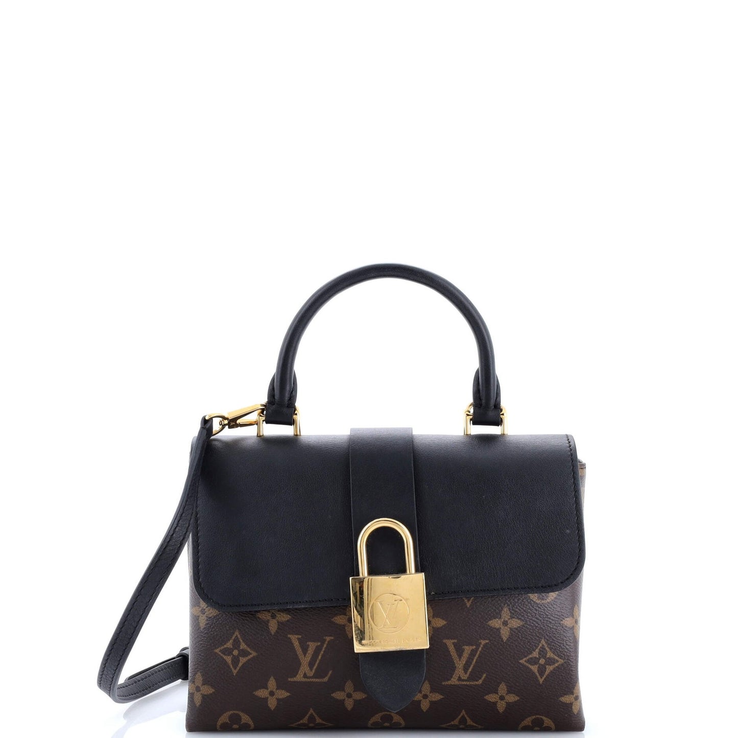 Louis Vuitton Locky Handbag Monogram Canvas With Leather Bb