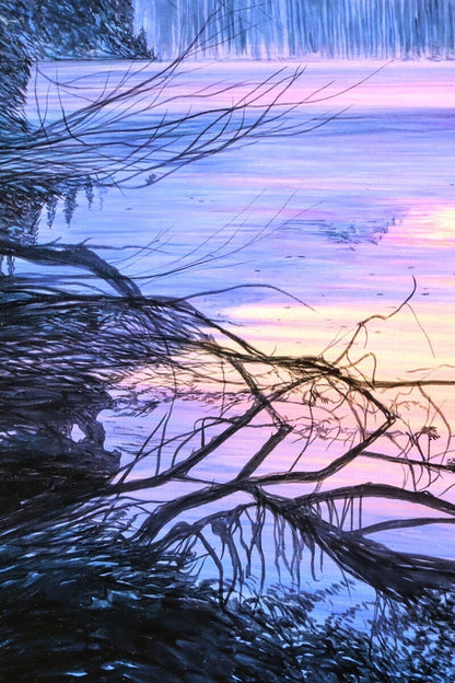 "Glacier Park Dusk" By David Maes Gallegos Signed Original Acrylic Painting