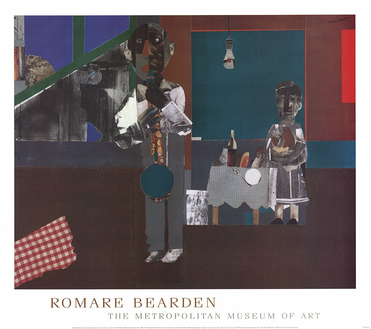 Romare Bearden The Woodshed " Poster African American Multicolor B