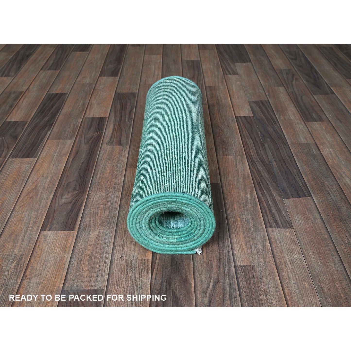 2'X12'9" Overdyed Blue Vintage Zoroastrian Hand Knotted Wool Runner Rug