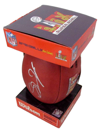 195540 A.J. Brown Signed/ Auto Super Bowl LIX Logo Duke Football Eagles Beckett