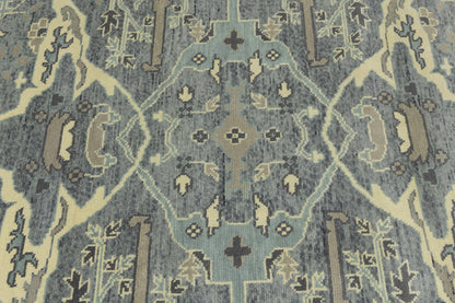 Large Oushak Wool Oriental Rug Muted Floral