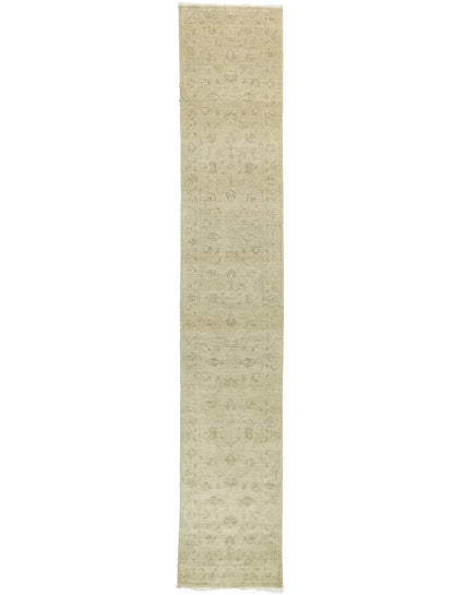Handmade Wool Oriental Runner Rug Muted Floral