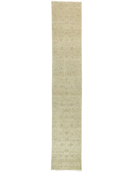 Handmade Wool Oriental Runner Rug Muted Floral