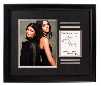 Kendall & Kylie Jenner Autographed Cut Card W/
