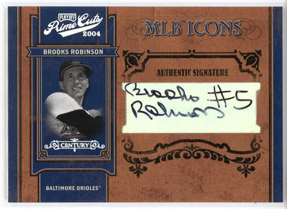 Brooks Robinson Autographed 2004 Playoff Prime Cuts Mlb Icons Card #Mlb-3