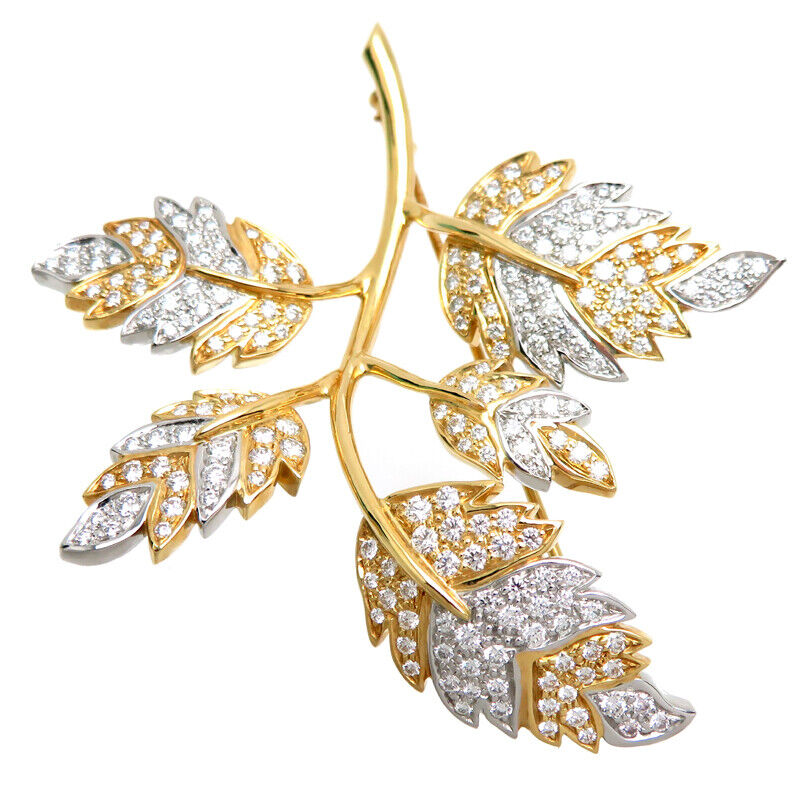 Tiffany & Co. Jean Schlumberger 5 Leaf Dia Brooch