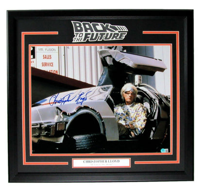 Christopher Lloyd "Back To The Future" Signed Framed 16X20 Beckett