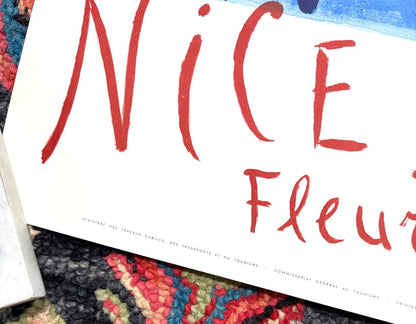 Marc Chagall Rare Baie Des Anges Stone Lithograph Original French Travel Poster