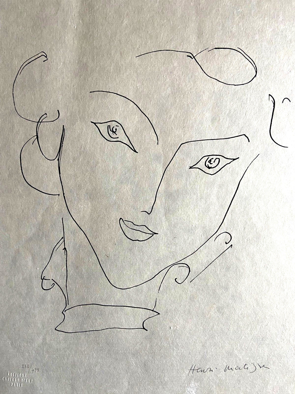 Pencil Henri Matisse Lithograph Hand Made C.O.A. Signed By Hand Numbered In